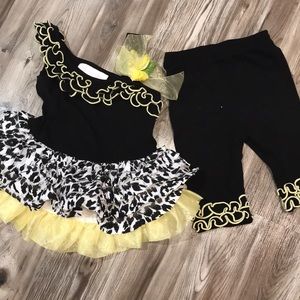 Bonnie Baby 6 Mo Yellow/Black Outfit Set